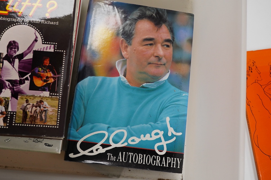 An archive of autographs and signed books relating to Bella Emberg, famed for her work on the Russ Abbot Show, and having originally come from her estate, comprising signatures of mainly television stars of the 1970s, 80